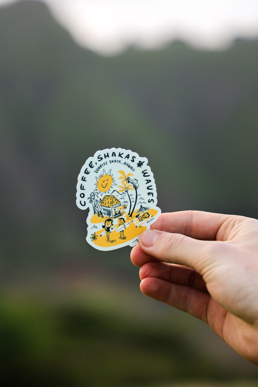 COFFEE SHAKAS WAVES STICKER ☕🤙🌊 *LIMITED EDITION*