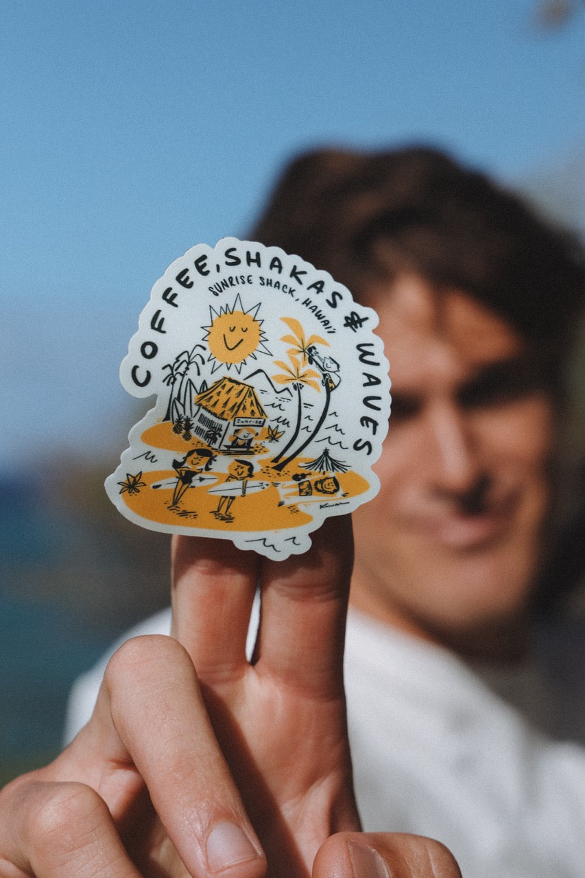 COFFEE SHAKAS WAVES STICKER ☕🤙🌊 *LIMITED EDITION*
