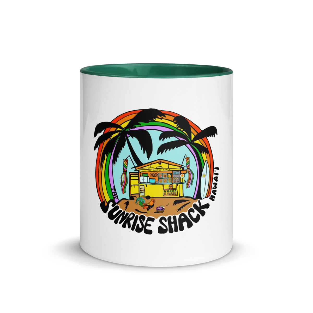 SHACK CARTOON WITH COLORFUL VIBES MUG