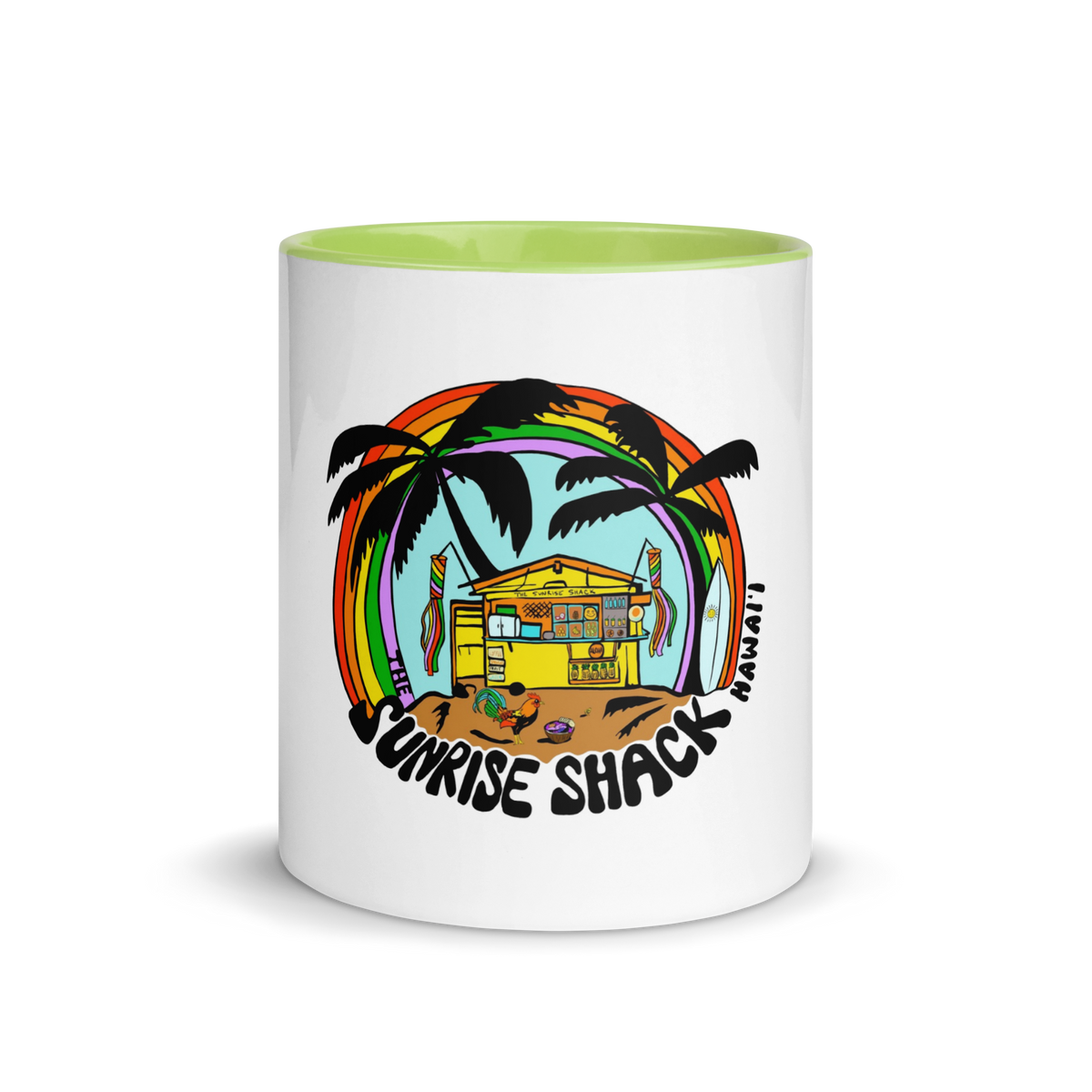 SHACK CARTOON WITH COLORFUL VIBES MUG