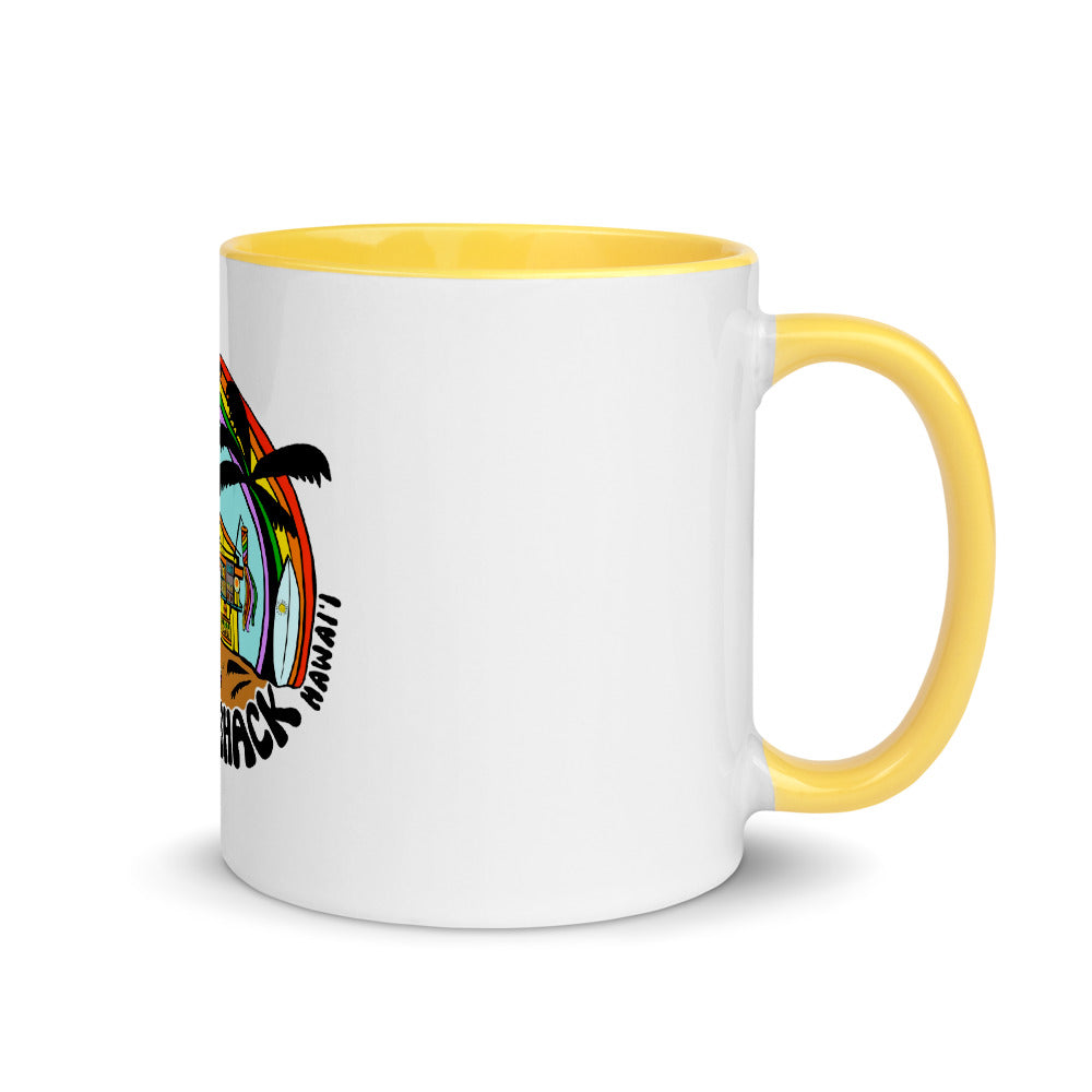 SHACK CARTOON WITH COLORFUL VIBES MUG