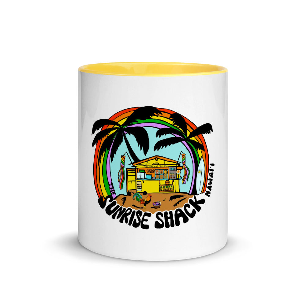 SHACK CARTOON WITH COLORFUL VIBES MUG