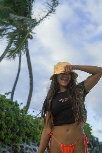 TODAY IS A GOOD DAY WOMEN&#39;S FITTED TEE 🌈 BLACK