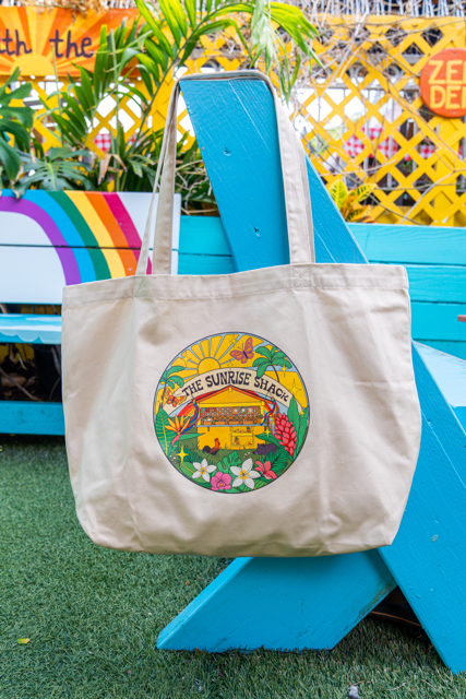VINTAGE SHACK VIBES TOTE BAG ☀️ NATURAL