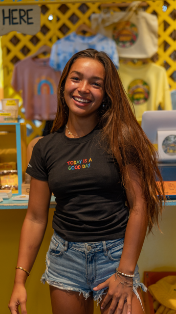 TODAY IS A GOOD DAY WOMEN&#39;S FITTED TEE 🌈 BLACK