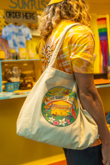 VINTAGE SHACK VIBES TOTE BAG ☀️ NATURAL