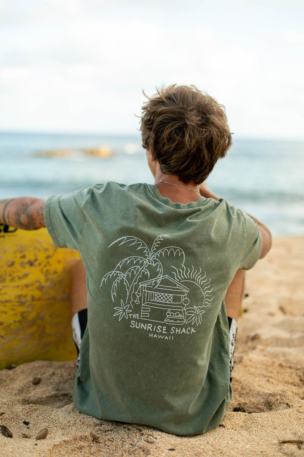SHACK CLASSIC UNISEX T-SHIRT ☀️ STONEWASH MOSS GREEN