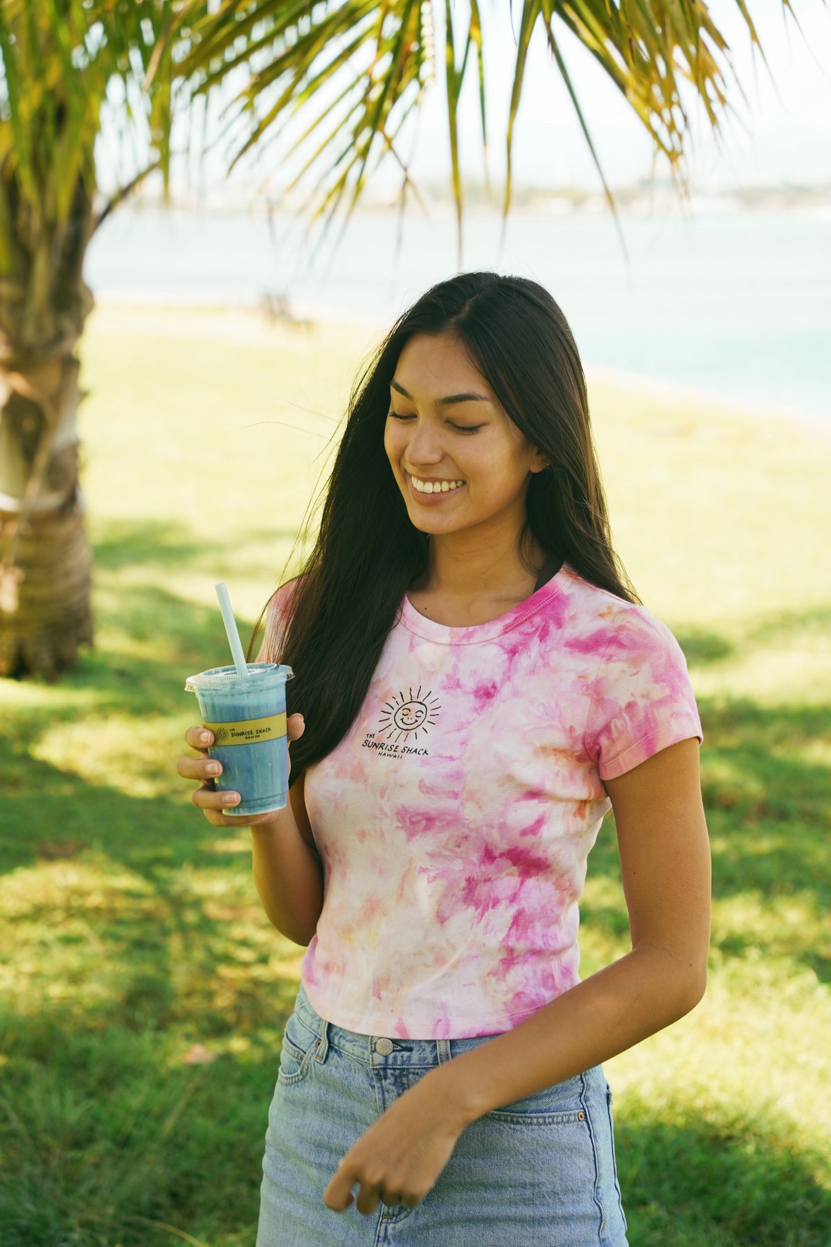 HAND-DYED RAINBOW CROP TEE 🌈