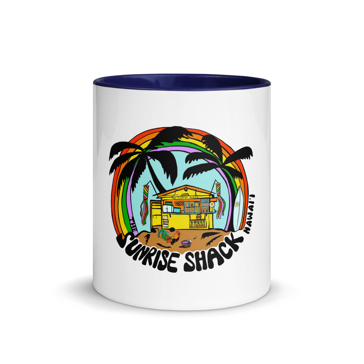 SHACK CARTOON WITH COLORFUL VIBES MUG