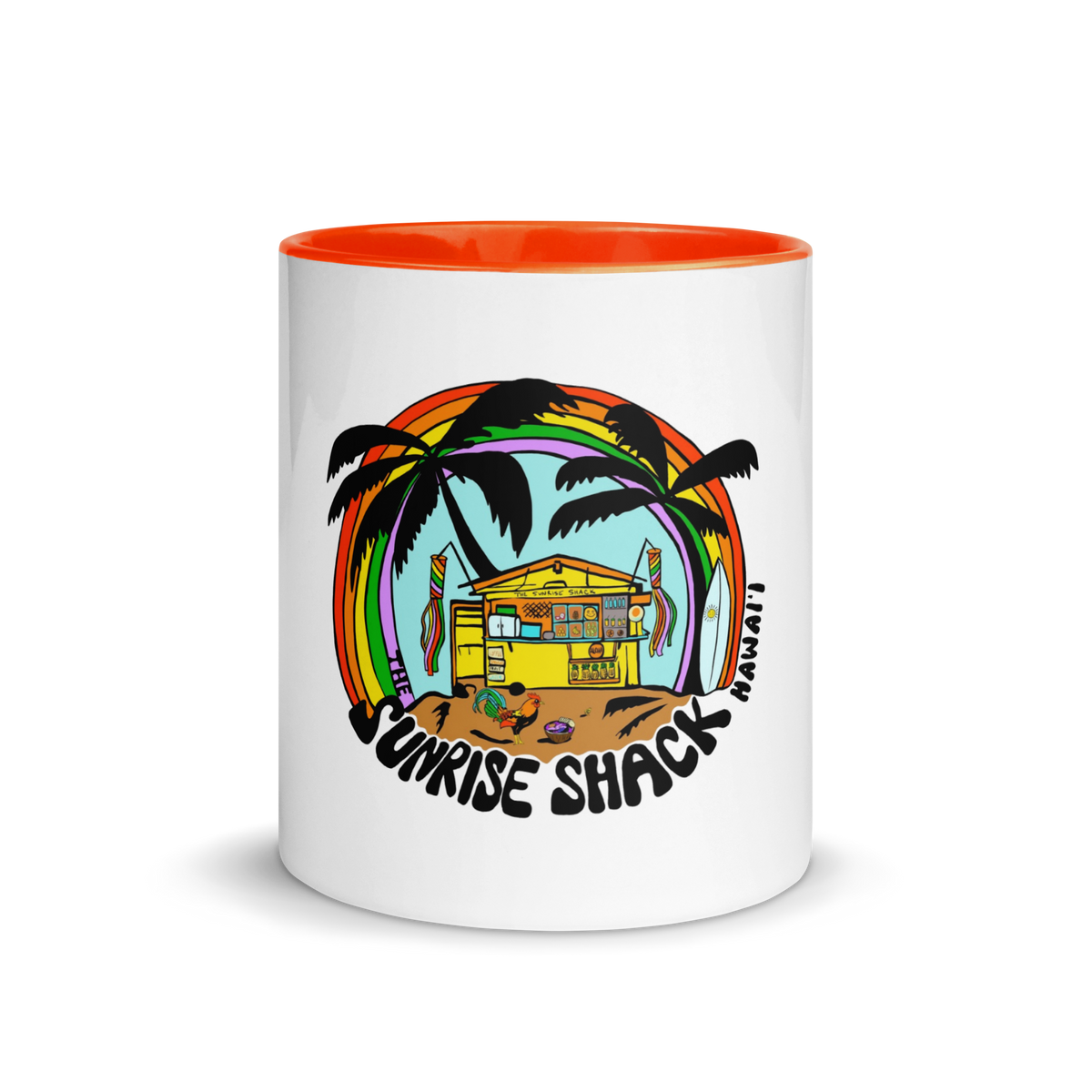 SHACK CARTOON WITH COLORFUL VIBES MUG