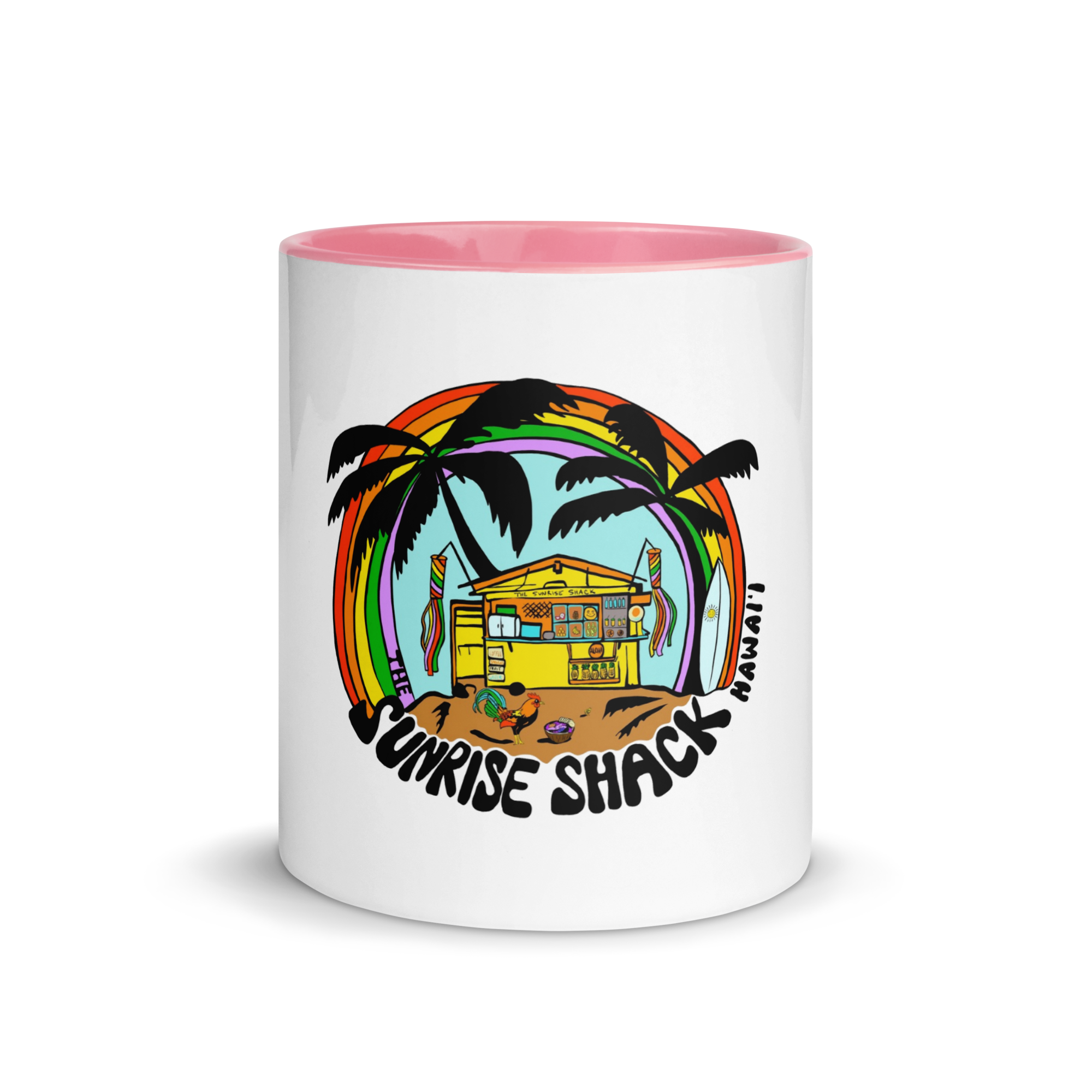 SHACK CARTOON WITH COLORFUL VIBES MUG - Sunrise Shack