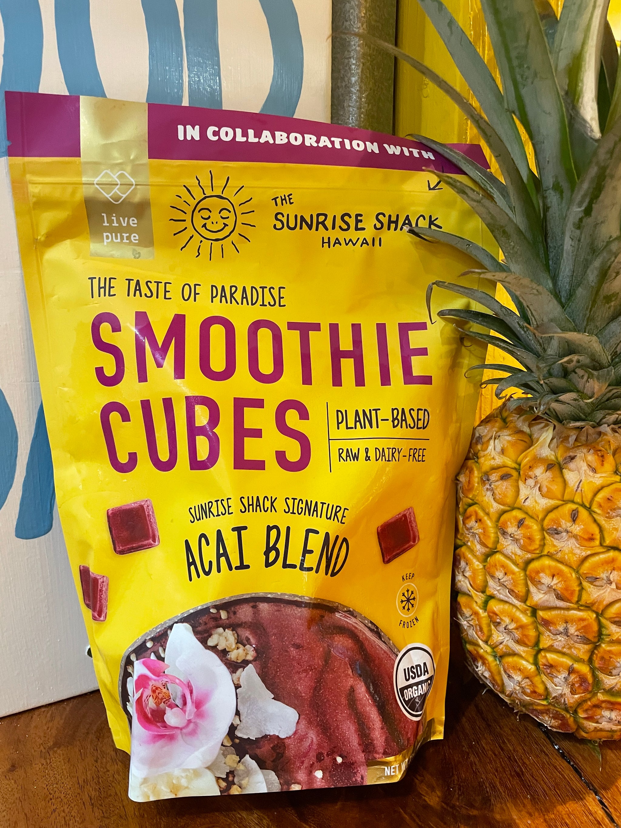 Smoothie Cube Acai & Monkey Flavor (Live Pure Collaboration) (pack of -  Sunrise Shack