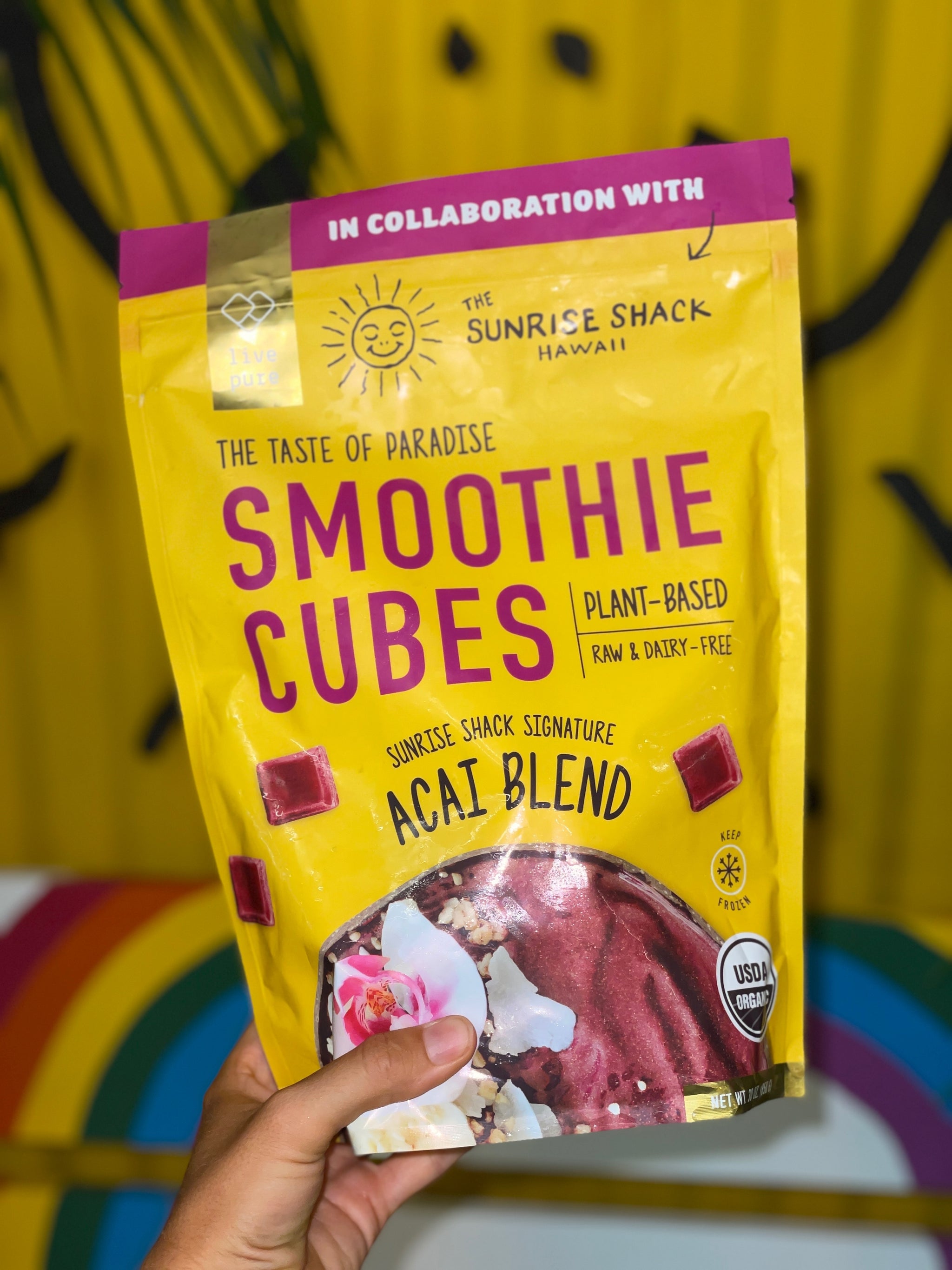 Smoothie Cube Acai & Monkey Flavor (Live Pure Collaboration) (pack of -  Sunrise Shack