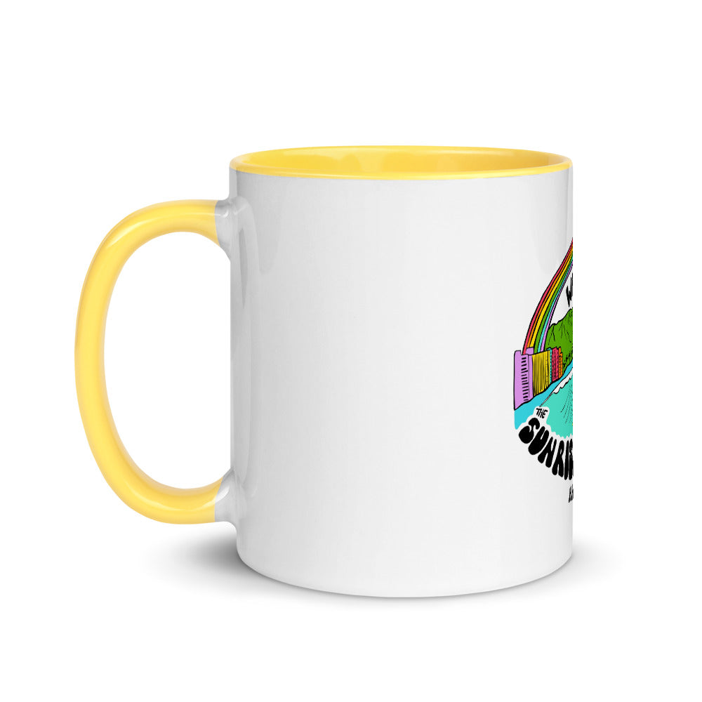 WAIKIKI SURFER GIRL WITH COLORFUL VIBES MUG