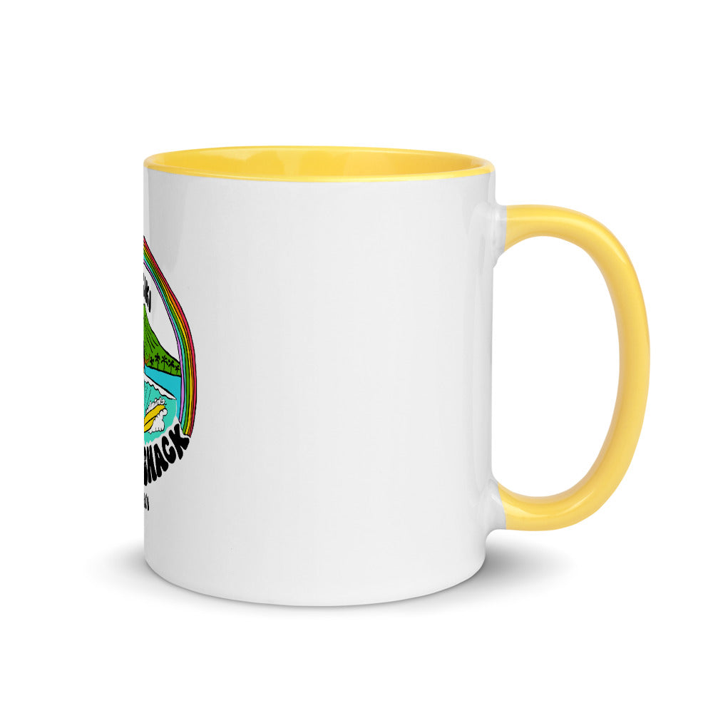 WAIKIKI SURFER GIRL WITH COLORFUL VIBES MUG